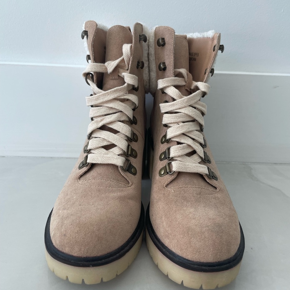 Mi.iM Tan Winter Boots with Rugged Design